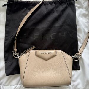 Givenchy Nano Antigona Beige Leather Crossbody Bag
